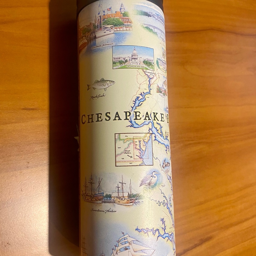 NWT Travel Mug Maryland Virginia DC Chesapeake Bay Annapolis coastal summer